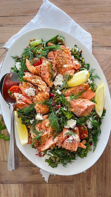 TOM WALTON 🌱 on Instagram: "This delicious Spiced Ocean trout & Organic Rainbow Chard Salad is a new favourite for summer and it’s made with fresh produce from @milkrun Market, an Aussie first! Just hop on the MILKRUN app, hit the Market tab at the top and tap each business to shop a huge range of products, then once you’re done, choose a delivery window for the next day! Add my discount code TOM20 for 20% off your first order 🌱 Recipe below, enjoy! Serves 2 as a main or 4 as light meal Trout Salad, Rainbow Chard, Main Dish Salads, Chard, Pasta Bowls, Fresh Produce, Fish Dishes, Salad Bowls, Bowls Recipe