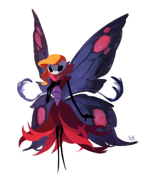 Songs Stress of Marissa Butterfly Creature Concept Art, Hollow Knight Butterfly, Butterfly Character Design, Butterfly Character, Hollow Night, Hollow Art, Knight Games, Have Inspiration, Knight Art