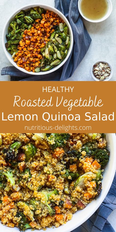 Broccoli Quinoa Salad, Vegetable Quinoa Salad, Roasted Vegetable Quinoa, Broccoli Quinoa, Recipe Quinoa, Lemon Quinoa, Quinoa Recipes Easy, Quinoa Recipes Healthy, Quinoa Dishes