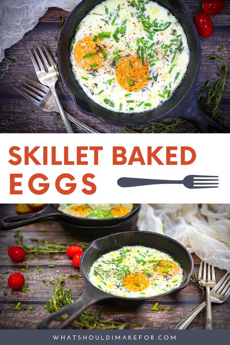 Egg Skillet, Baked Eggs Recipe, 2b Mindset, Iron Recipes, Iron Skillet Recipes, Cozy Breakfast, Skillet Recipes, Healthy Family Dinners, Cast Iron Recipes