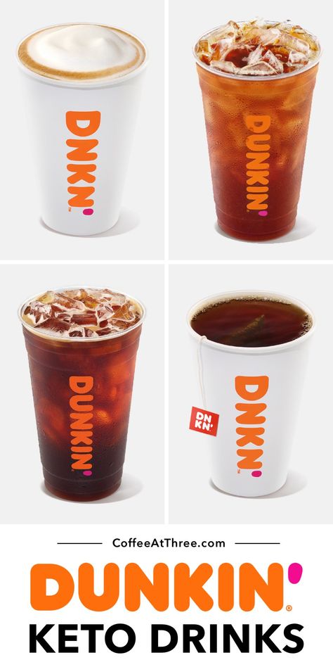 Keto Dunkin' Drinks Keto At Dunkin Donuts Coffee, Keto Dunkin Drinks, Low Carb Dunkin Donuts Iced Coffee, Keto Dunkin Donuts Coffee Iced, Keto Dunkin Donuts Coffee, Sugar Free Iced Coffee, Dunkin Donuts Iced Coffee Orders, Americano Recipe, Dunkin Drinks