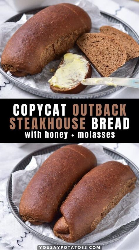 Molasses Rye Bread, Brown Buns Recipe, Gluten Free Outback Bread, Best Brown Bread Recipe, German Brown Bread Recipes, Molasses Brown Bread Recipes, Brown Molasses Bread, How To Make Brown Bread, Outback Steakhouse Bread Recipe