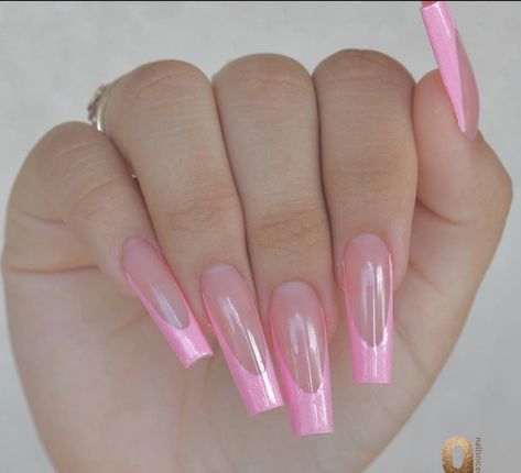 White French Tip With Pink Chrome, Pink French Tip With Sparkles, Pink French With Chrome, Pink French Tips With Chrome, Pink French Tip With Chrome, Pink French Chrome Nails, Chrome Pink French Tip Nails, Pink Chrome French Tip, Pink Chrome French Tip Nails