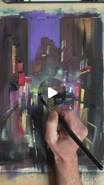 Paul Kenton on Instagram: "Atmospheric street scene #art #painting #artoninstagram #artistsoninstagram" Paul Kenton, Scene Art, Painting Art Lesson, April 22, Art Lesson, Street Scenes, Painting Art, Art Lessons, Art Painting