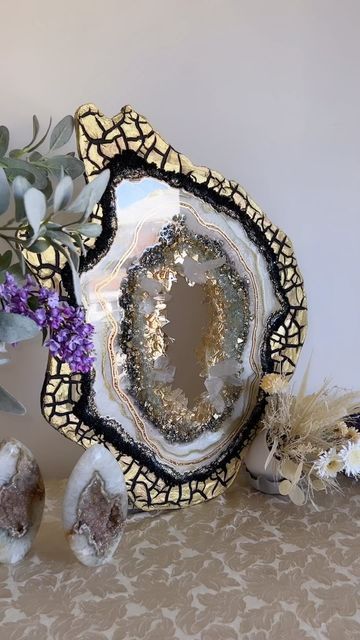 Agate Art, Resin Work, Epoxy Art, Nyc Artist, Geode Art, Trending Art, Resin Design, Statement Art, Diy Resin Art