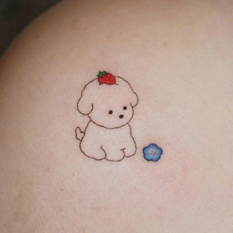 Puppy Tattoo, Dog Paw Tattoo, Korean Tattoos, Hand Tattoos For Girls, Bunny Tattoos, Laser Removal, Petite Tattoos, Kawaii Tattoo, Cute Little Tattoos