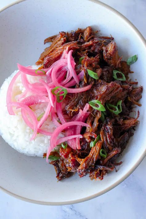 Crispy Asian Pulled Pork Asian Pulled Pork Slow Cooker, Asian Roast, Pulled Pork Instant Pot, Pulled Pork Instant Pot Recipe, Pork Instant Pot, Asian Pulled Pork, Juicy Pork Tenderloin, Pork Lettuce Wraps, Pulled Pork Recipe