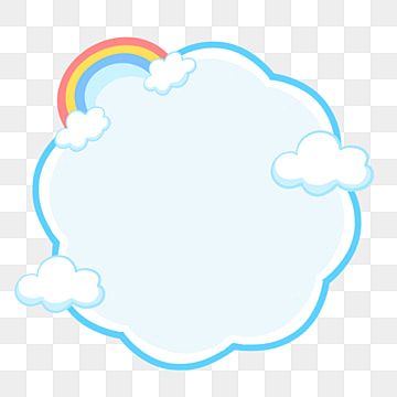 Cloud Frame, Text Box, Hot Air Balloon Paper, Rainbow Cartoon, Blue Sky Clouds, Pregnancy Art, Kids Frames, Text Frame, Rainbow Png