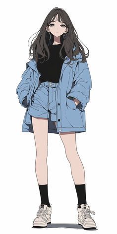 Anime Female Outfits Casual, Cute Anime Outfits, Anime Show, Soft Makeup Looks, Outfits Female, Casual Outfits For Teens, Casual Preppy Outfits, Everyday Fashion Outfits, Crazy Hair Days