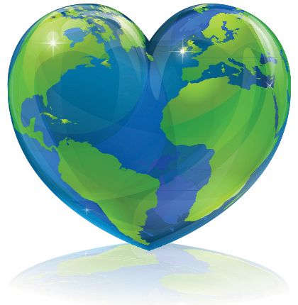 Heart the Planet Conceptual Illustration, I Love Heart, Happy Earth, Peace On Earth, Happy Heart, Heart Art, Colorful Heart, Love Symbols, Earth Day