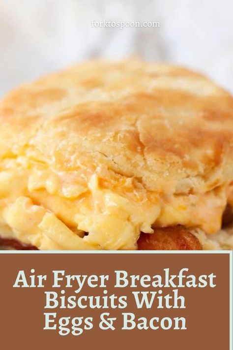 Canned Biscuits In Air Fryer, Frozen Biscuits In Air Fryer, Breakfast Ideas Air Fryer, Air Fryer Biscuits, Air Fryer Breakfast, Biscuits From Scratch, Air Fryer Recipes Breakfast, Frozen Biscuits, Bacon Eggs Breakfast