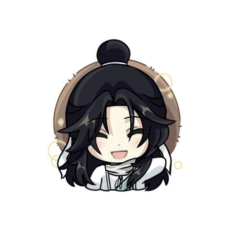 Xie Lian Icon Chibi, Tgcf Chibi Stickers, Heavens Official Blessing Chibi, Heaven Official’s Blessing Sticker, Tgcf Emotes, Tgcf Genshin Stickers, Chibi Xie Lian, Hualian Chibi, Tgcf Stickers