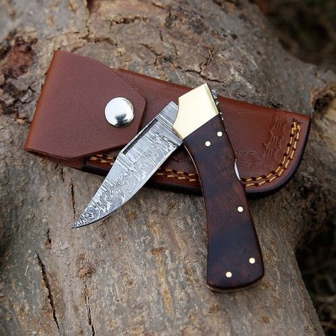 Handmade Damascus steel Personalized Pocket Knife Groomsman Gift Folding Knife camping Gift for Boyfriend Men Birthday Anniversary EDC Gift Item Description Full Length : 7.5" Blade Length : 3.5" Handle Length : 4 Handle Material : Blue Wood & Brown wood with Brass clips #handmade #explore Men Birthday, Groomsman Gift, Blue Wood, Gift For Boyfriend, Camping Gifts, Man Birthday, Folding Knife, Damascus Steel, Folding Knives