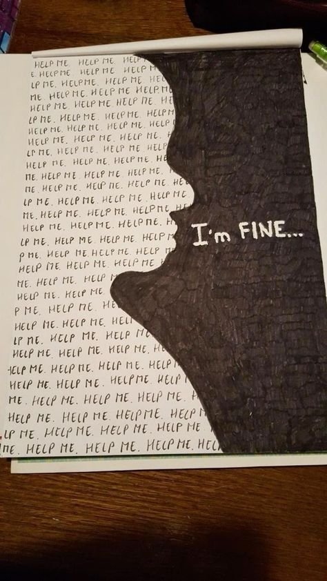 Meaningful Drawings, Art Journal Therapy, Easy Doodle Art, I'm Fine, Book Art Diy, Doodle Art Designs, Mini Drawings, Bullet Journal Ideas Pages, Simple Doodles