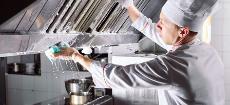 How to Clean a Commercial Kitchen Thoroughly | Parts Town Kitchen Hood Vent, Restaurant Kitchen Equipment, Kitchen Exhaust, Exhaust Hood, Commercial Kitchen Equipment, Vent Cleaning, Commercial Appliances, Kitchen Range Hood, Duct Cleaning