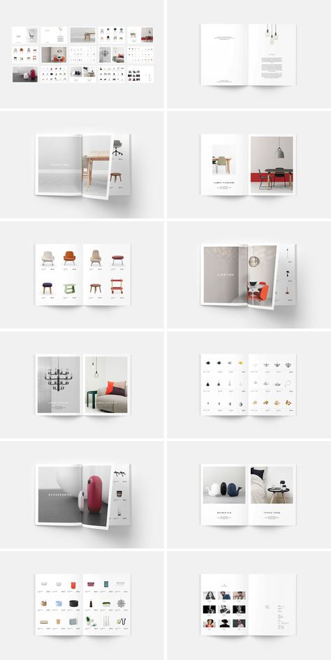 Product catalog template from silukEight - some spreads Catalogue Template Layout, E Catalog Design, Magazine Product Layout, Furniture Catalogue Design Layout, Product Catalog Design Layout Templates, Product Catalogue Layout, Food Catalogue Design, Product Catalogue Design Layout, Product Layout Design