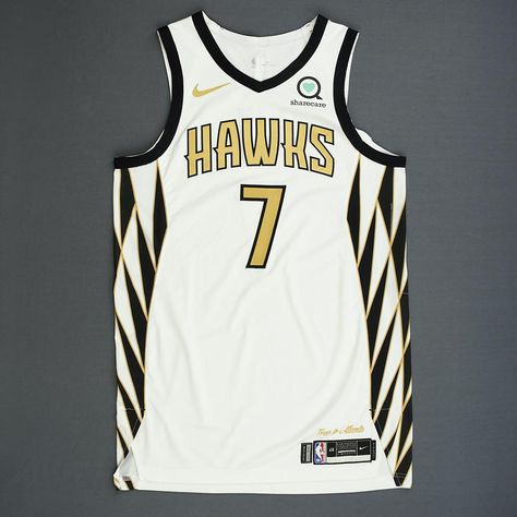 Jeremy Lin - Atlanta Hawks - Game-Worn City Edition Jersey - 2018-19 Season | NBA Auctions Sleeveless Jersey Design, White Jersey Basketball Design, Atlanta Hawks Jersey, Screen Printing Shirts Design, Best Basketball Jersey Design, Basketball Jersey Design, White Basketball Jersey, Hawks Game, Nba Uniforms