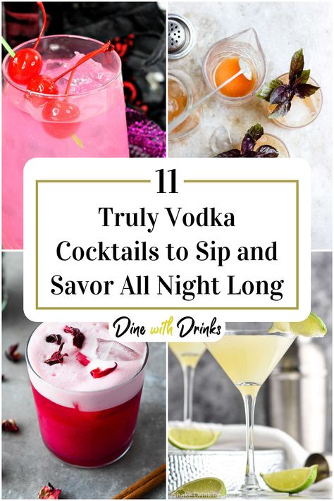 Collage of 4 truly vodka cocktails. Truly Vodka Cocktails, Vodka Cocktail, Vodka Cocktails Recipes, Sip Sip Hooray, Best Cocktail Recipes, Weekend Party, Vodka Cocktails, Drink Up, Fun Cocktails