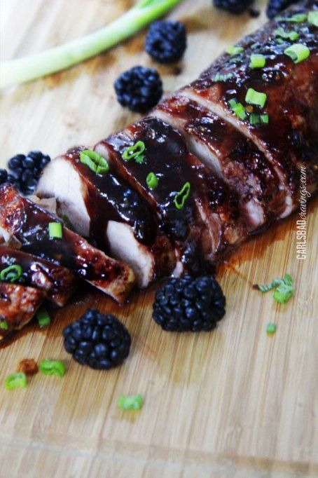 Pork Ideas, Roasted Pork Tenderloin, Bacon Grilled Cheese, Ginger Pork, Roasted Pear, Blackberry Recipes, Roasted Pork Tenderloins, Carlsbad Cravings, Roasted Pork