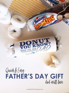 Let your kids get give dad DONUTS for Father's Day!  A gift he will surely love. Use the free printable for a quick and easy gift! Fathers Day Gifts Ideas, Donut Gifts, Church Gifts, Diy Father's Day Gifts, Father's Day Diy, Great Father, Dad Day, Father's Day Gifts, Fathers Day Crafts