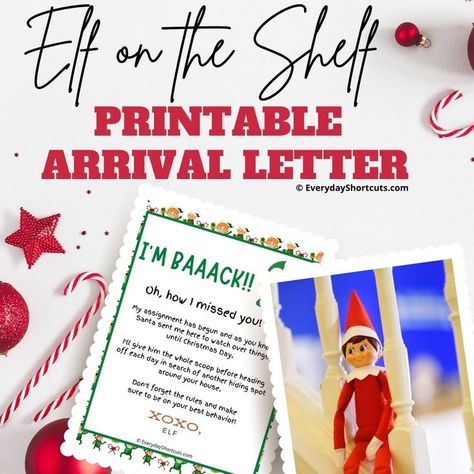 Elf On The Shelf Arrival With New Friend, Editable Elf On The Shelf Arrival Letter, I'm Back Elf On The Shelf Free Printable, Elf Arrival Letter Printable Free Editable, Elf On The Shelf Im Back Letter, I’m Back Elf Free Printable, Free Elf On The Shelf Arrival Letter, Elf Arrival Letter Printable Free, Elf On The Shelf Arrival Ideas Letters