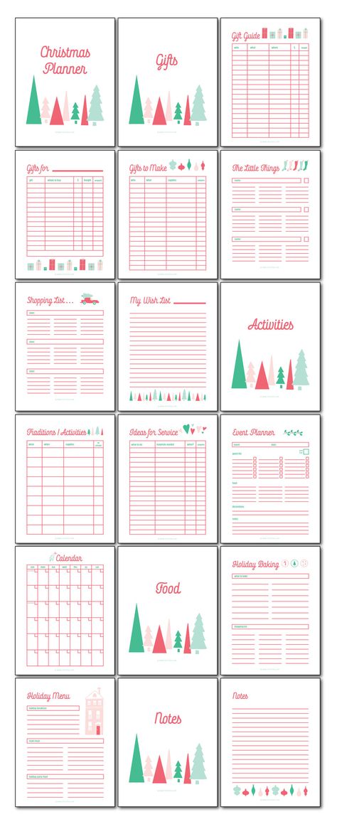 Free Printable Christmas Planner Christmas Planner Printables Free, Free Printable Christmas Planner, Christmas Planner Free, Christmas Planner Printables, Printable Christmas Planner, Christmas Gift Planner, Planner Free Printable, Gift Tracker, To Do Planner