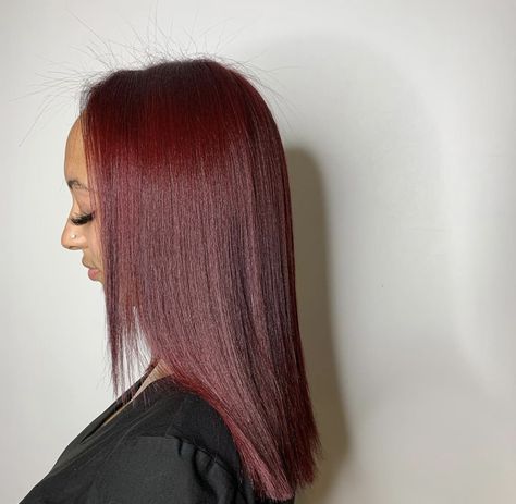 Natural Baddie, Burgundy Hair Color, Silk Press Natural Hair, Volume Curls, Girl Hair Colors, Diamond Hair, Dyed Red Hair, Hair Color Burgundy, Dyed Hair Inspiration