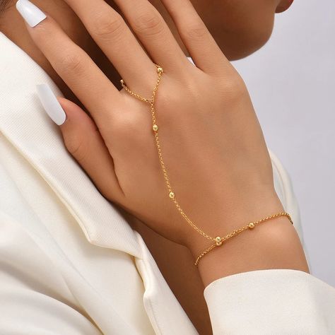 42920954396808 Hand Harness, Summer Beach Jewelry, Hand Chain Bracelet, Hand Bracelet, Stylish Bracelet, Couple Jewelry, Hand Chain, Finger Rings, Bracelets For Women