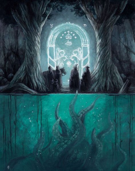 #lordoftherings #tolkien #frodobaggins #gandalf #samwisegamgee #merry #pippin #aragorn #hobbit #theshire #sauron #sarumon #middleearth #lordoftheringsfanart Doors Of Durin, Lotr Fanart, Speak Friend And Enter, Tolkien Artwork, Mines Of Moria, Lord Of The Rings Tattoo, Casa Hobbit, Inktober 2023, The Fellowship Of The Ring