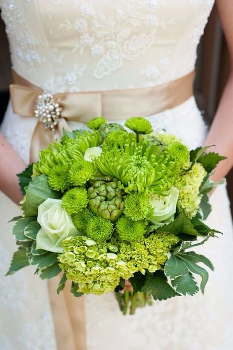 DIY Flowers for Weddings - Apple Green Bridal Bouquet - Centerpieces, Bouquets, Arrangements for Wedding Ceremony - Aisle Ideas, Rustic Bouquet Projects - Paper, Cheap, Fake Floral, Silk Flower Centerpiece To Make For Brides on A Budget - Decor for Spring, Summer, Winter and Fall http://diyjoy.com/diy-flowers-for-weddings Bridal Bouquet Styles, Lime Green Weddings, Green Wedding Bouquet, Green Wedding Flowers, Green Bouquet, White Wedding Bouquets, Trendy Flowers, Vintage Style Wedding, Bride Bouquets