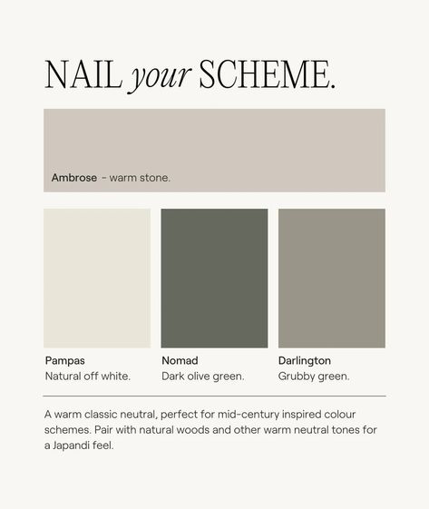 Snug Paint Colours, Panelling Colour Schemes, Bedroom Colour Inspirations Master, Lounge Colours 2024, Warm Gray Color Palette, Warm Hallway Colour Schemes, Neutral Wall Colours, Two Tone Hallway, Light Neutral Living Room