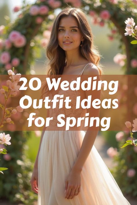 Did you know that spring weddings offer the brightest canvas for your dream wedding outfit? Discover stunning dresses, chic suits, and eye-catching accessories perfect for the season. Dive into our ultimate guide to rocking the perfect wedding ensemble this spring. Whether you’re the bride, groom, or a stylish guest, get inspired with the trendiest spring wedding attire. Your unforgettable look starts here! Formal Spring Wedding Guest Dress, Spring Wedding Attire, Spring Wedding Guest Outfit, Wedding Outfit Ideas, Spring Wedding Outfit, Wedding Guest Outfit Spring, Looks For Spring, Outfit Ideas For Spring, Charming Wedding