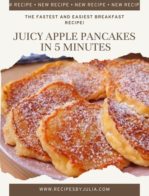 Yoghurt Pancakes, Polish Kitchen, Bake Healthy, Apple Pancakes, Yogurt Cups, Pinch Of Salt, Breakfast Recipes Easy, 1 Egg, Easy Breakfast