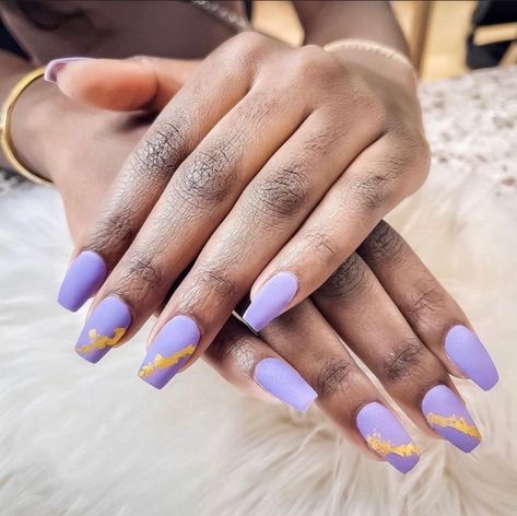 Purple Nails Black Women, Nails Black Women, Purple Nail Designs, Orchid Purple, Nails Black, Foil Nails, Nails Coffin, Dope Nails, Matte Nails