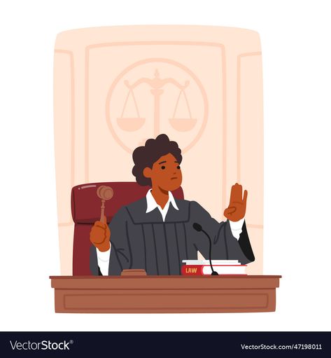 Judge Illustration, Female Judge, Civil Law, Vision Board Pics, Cartoon People, Graphic Image, Transparent Png, Character Illustration, High Res