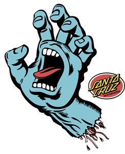 Santa Cruz Hand, Santa Cruz Screaming Hand, Santa Cruz Logo, Screaming Hand, Skateboard Logo, Old School Skateboards, Skate Stickers, Santa Cruz Skateboards, Skate And Destroy