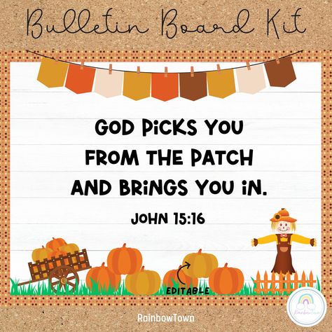 Thankful Boards Ideas, Compassion Bulletin Board Ideas, Fall Bulletin Boards Christian, Fall Christian Bulletin Board Ideas, Youth Group Bulletin Board Ideas, Bible Verse Bulletin Boards, Fall Christian Bulletin Boards, Bulletin Boards For Fall, Christian Fall Bulletin Board Ideas