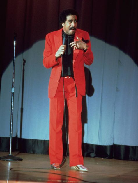 richard pryor: live on the sunset strip (1982) dir by joe layton Famous Comedians, Richard Pryor, You Make Me Laugh, Sunset Strip, Eddie Murphy, Red Suit, African American History, Black Excellence, Man Humor