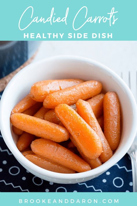 Healthy Candied Carrots are a perfect side dish low in calories and delicious! This carrot recipe is a WW FreeStyle friendly recipe! #carrots #sidedish #weightwatchers #movepraylove Candied Carrots Recipe, Candy Carrots Recipe, Low Calorie Candy, Carrots Recipe Healthy, Carrots Healthy, Baked Chicken Strips, Carrots Side Dish, Chicken Strip Recipes, Candied Carrots