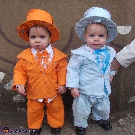 Baby Dumb and Dumber - Halloween Costume Contest via @costumeworks Homemade Costumes For Kids, Twin Costumes, Twin Halloween, Twin Halloween Costumes, Costume Works, Homemade Halloween Costumes, Homemade Costumes, Halloween Costume Contest, Boy Halloween Costumes