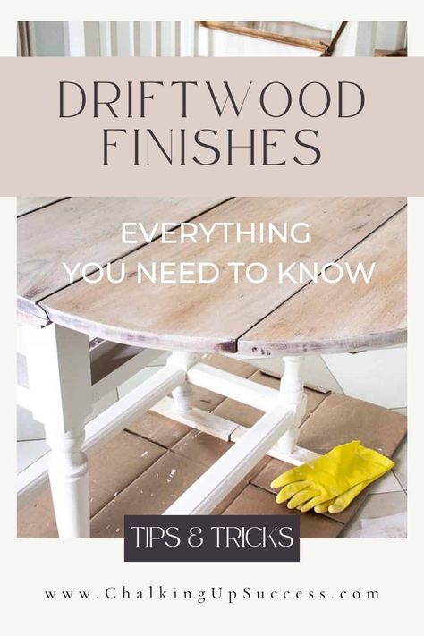 How to create a faux driftwood finish with paint & wax Beachy Painted Furniture, Beachy Furniture Makeovers, Driftwood Painting Technique, Coastal Furniture Makeover, Driftwood Finish Diy, Driftwood Furniture Finish, Upcycled Headboard, Beach Cottage Furniture, Painted Chairs Dining Room