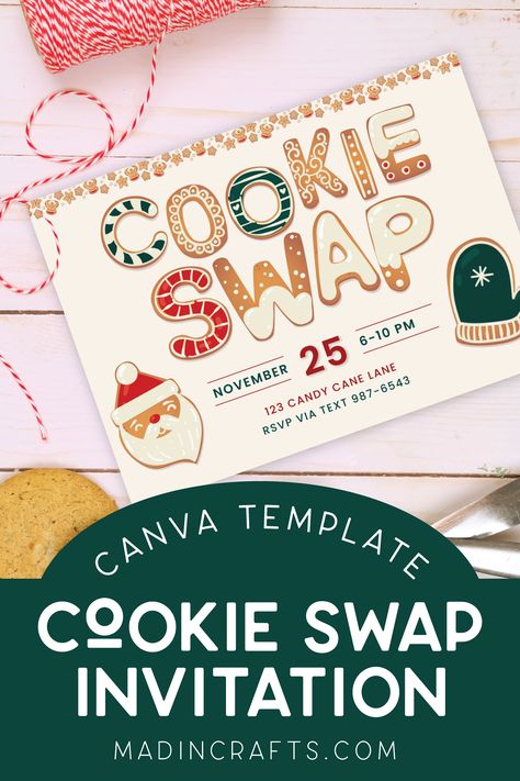 Neighborhood Cookie Exchange, Cookie Swap Party Games, Cookie Swap Invitations, Christmas Cookie Exchange Invitations, Cookie Swap Party Ideas, Cookie Party Ideas, Cookie Exchange Party Invitations, Cookie Exchange Party Ideas, Cookie Exchange Rules