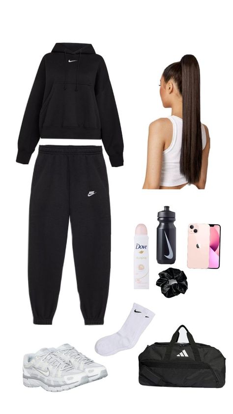 #outfit #tenue #sport #collage Sport Girl Outfits, Outfit Ideas Sport, Outfit Sportwear, Sporty Girl Outfits, Collage Outfit, Outfit Sport, Outfit College, Collage Outfits, Basket Sport