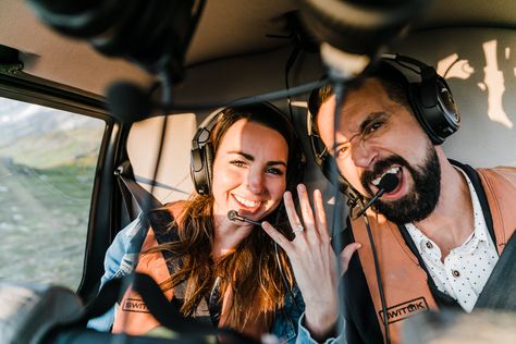 Pilot Proposal, Airplane Proposal, Proposal Destinations, Airport Photoshoot, Helicopter Proposal, Pilot Wedding, Dreamy Proposal, Valdez Alaska, Alaska Elopement