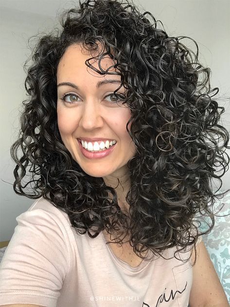 Another DevaCurl Cut: Before and After - Shine with JL Haircuts For 2b Hair, Long 2b Hair, Shoulder Length Permed Hair, Giovanni Hair Products, Deva Curl Cut, 2b Hair, 3a Curls, Medium Natural Hair Styles, Deva Cut