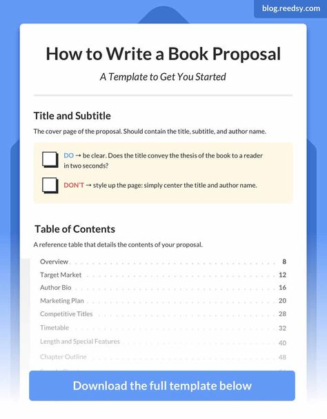 How to Write a Book Proposal: a Master Guide (with Template) • Reedsy Book Proposal Template, Book Writing Template, Writing Binder, Creative Writing Topics, Book Deal, Book Proposal, Memoir Writing, Book Editing, Books Reference