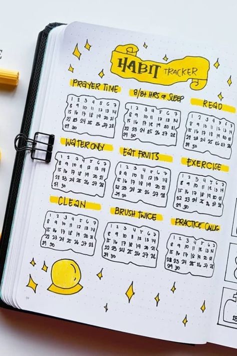 Looking to add a new habit tracker to your bujo and need some inspiration to get started?! Check out these super cute examples for ideas to try in your own bullet journal! Ramadan Habit Tracker, April Habit Tracker, Quran Planner, April Inspiration, Bible Bullet Journaling, Journal Examples, Bullet Journal Yearly, Bullet Journal Habit Tracker, Ramadan Journal