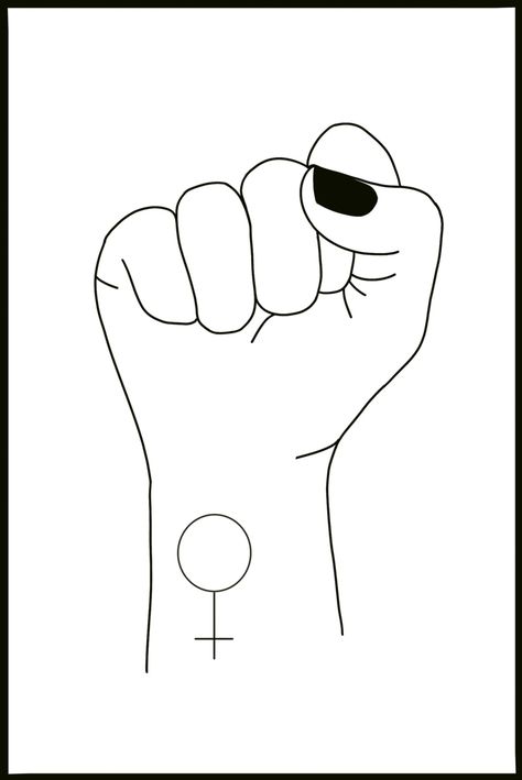 #tattoo #design #female #art #feminism #minimalisttattoos #minimalist Feminist Art Drawing, Art Feminism, Flash Tattoos, Feminist Art, Simplistic Tattoos, Embroidery Ideas, Minimalist Tattoo, Simple Art, Flash Tattoo