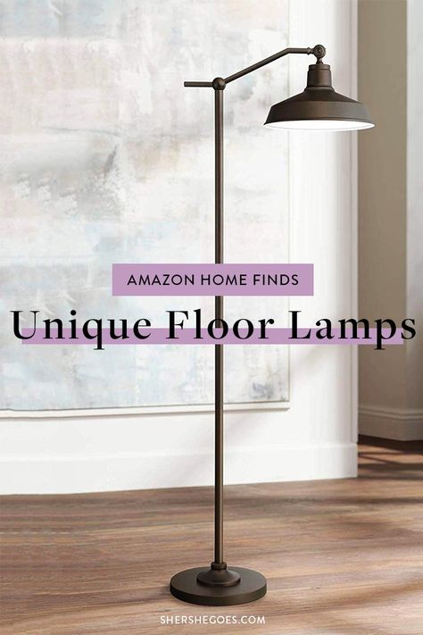 The most functional living room light doesn't have to be boring. Turn up the style wattage with a great floor lamp that doesn't break the bank. We've rounded up some of the best affordable floor lamps on Amazon. And don't worry - they come in every style to fit your personal decor: modern, rustic, metals, marbles, antique or mid century modern! #floorlamps #Amazon #AmazonHome #AmazonHome finds floor lamps, best floor lamps, Amazon floor lamps, floor lamps Amazon, floor reading lamps Amazon Amazon Floor Lamps, Standing Lamp Living Room, Best Floor Lamps, Functional Living Room, Office Floor Lamps, Farmhouse Floor Lamps, Rustic Floor Lamps, Antique Floor Lamps, Reading Lamps