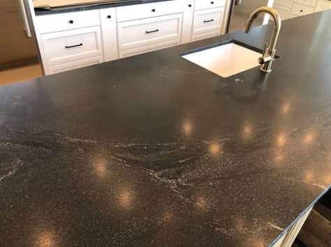 Black Mist Leathered Granite, Black Mist Granite, Leathered Granite, Climbing A Mountain, Trip To Alaska, Leather Granite, Honed Granite, Black Granite Countertops, Building A Home